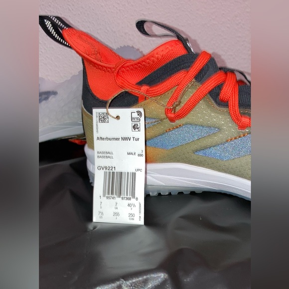 Adidas Afterburner Turf Baseball Cleats Size 7.5 Daniel Patrick - Picture 2 of 7